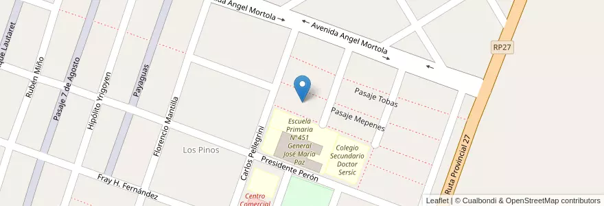 Mapa de ubicacion de Manzana G en Argentinië, Corrientes, Departamento Bella Vista, Municipio De Bella Vista.