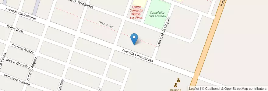 Mapa de ubicacion de Manzana M en Arjantin, Corrientes, Departamento Bella Vista, Municipio De Bella Vista.