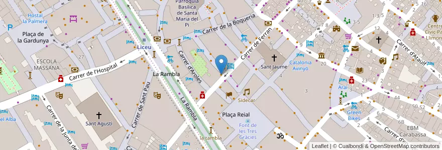 Mapa de ubicacion de Maoz Falafel Vegeterian en Sepanyol, Catalunya, Barcelona, Barcelonès, Barcelona.