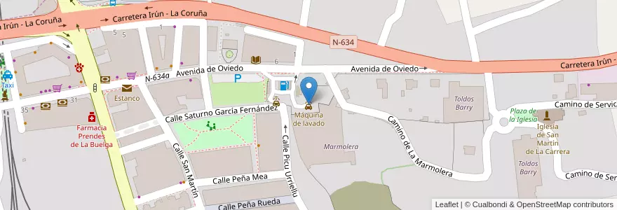 Mapa de ubicacion de Máquina de lavado en إسبانيا, أستورياس, أستورياس, Siero.