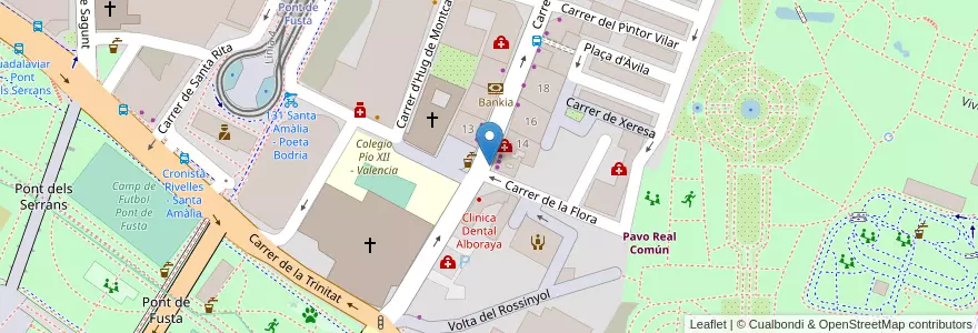 Mapa de ubicacion de Maquina de Parqueo en Spanien, Valencianische Gemeinschaft, Valencia, Comarca De València, Valencia.