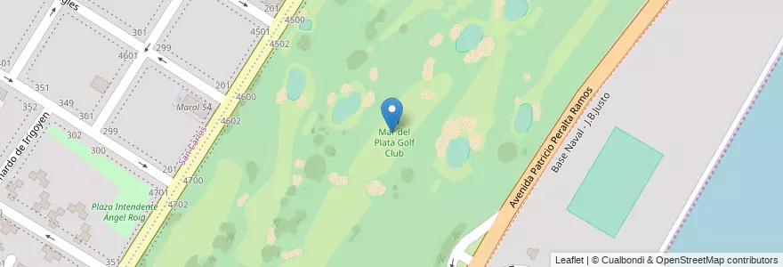 Mapa de ubicacion de Mar del Plata Golf Club en Argentina, Buenos Aires, Partido De General Pueyrredón, Mar Del Plata.