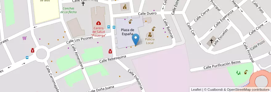 Mapa de ubicacion de Maradú Plaza en 스페인, Castilla Y León, Valladolid, Arroyo De La Encomienda.