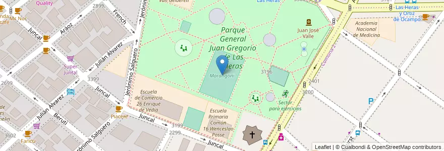 Mapa de ubicacion de Marangoni, Palermo en 阿根廷, Ciudad Autónoma De Buenos Aires, 布宜诺斯艾利斯, Comuna 14.
