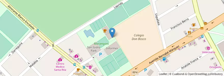 Mapa de ubicacion de Marangoni en Argentine, Province De Buenos Aires, Partido De San Isidro, San Isidro.