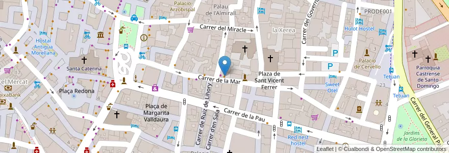 Mapa de ubicacion de Marbar en Испания, Валенсия, Валенсия, Comarca De València, Валенсия.