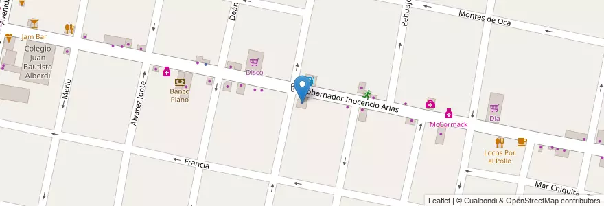 Mapa de ubicacion de Marcela Adjemian en Argentinië, Buenos Aires, Partido De Morón, Castelar.