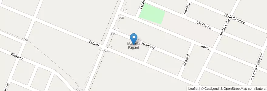 Mapa de ubicacion de Marcela Pagani en Arjantin, Şili, Mendoza, San Rafael, Distrito Ciudad De San Rafael, Departamento San Rafael.