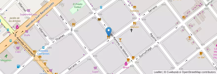 Mapa de ubicacion de Marcelina & García, Villa Crespo en آرژانتین, Ciudad Autónoma De Buenos Aires, Buenos Aires, Comuna 15.