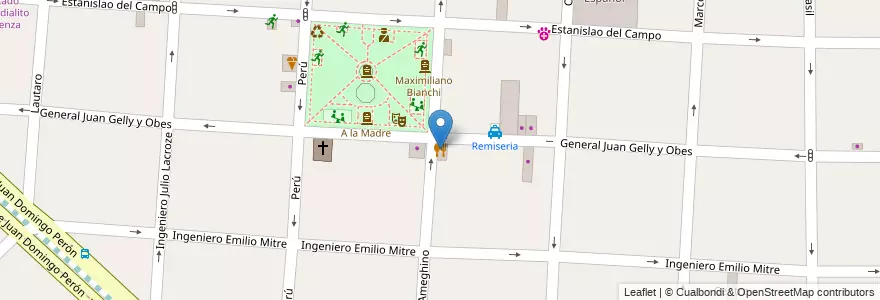 Mapa de ubicacion de Marcelino en Argentina, Provincia Di Buenos Aires, Partido De Morón.