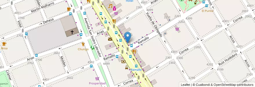 Mapa de ubicacion de Marcelona Pizza, Nuñez en آرژانتین, Ciudad Autónoma De Buenos Aires, Buenos Aires, Comuna 13.