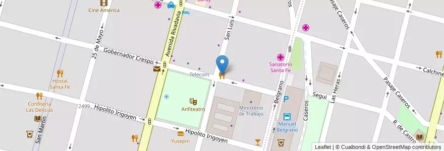 Mapa de ubicacion de Marco Polo en الأرجنتين, سانتا في, إدارة العاصمة, سانتا في العاصمة, سانتا في.
