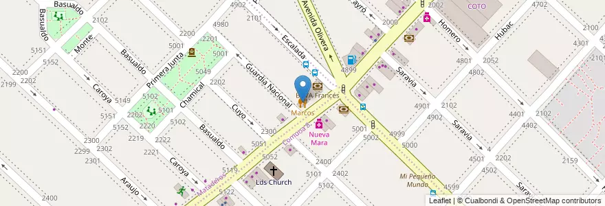 Mapa de ubicacion de Marcos, Mataderos en アルゼンチン, Ciudad Autónoma De Buenos Aires, Comuna 9, ブエノスアイレス.