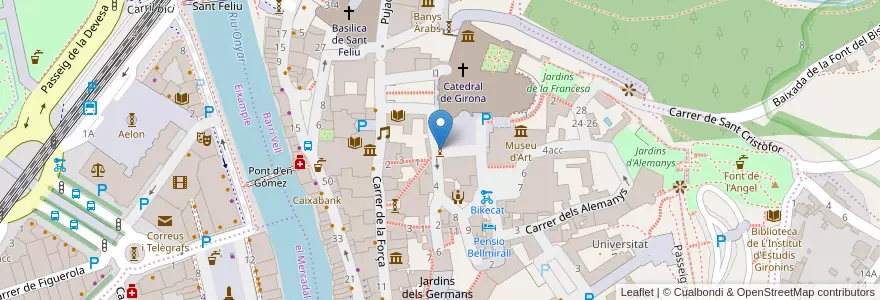 Mapa de ubicacion de Mare de Déu de la Pera en İspanya, Catalunya, Girona, Gironès, Girona.