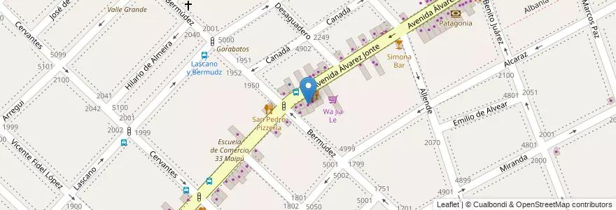 Mapa de ubicacion de Maresia, Monte Castro en アルゼンチン, Ciudad Autónoma De Buenos Aires, ブエノスアイレス, Comuna 10.