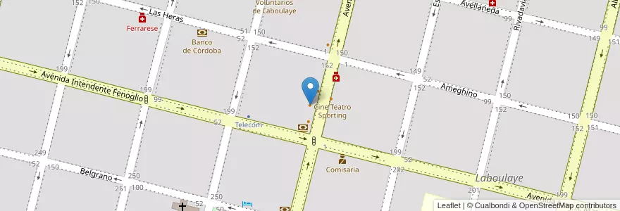 Mapa de ubicacion de Margarita en الأرجنتين, Córdoba, Departamento Presidente Roque Sáenz Peña, Pedanía La Amarga, Municipio De Laboulaye, Laboulaye.