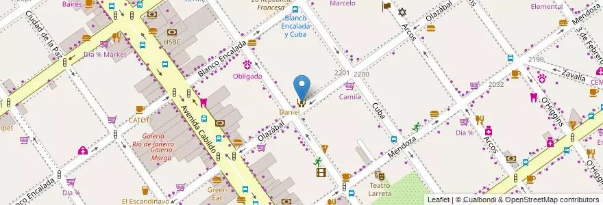 Mapa de ubicacion de Margarita, Belgrano en Arjantin, Ciudad Autónoma De Buenos Aires, Buenos Aires, Comuna 13.