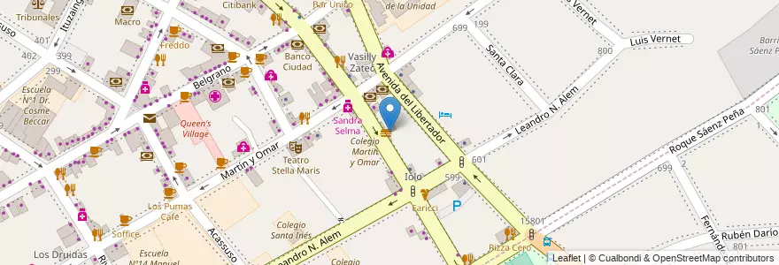 Mapa de ubicacion de Margarita en Arjantin, Buenos Aires, Partido De San Isidro, San Isidro.