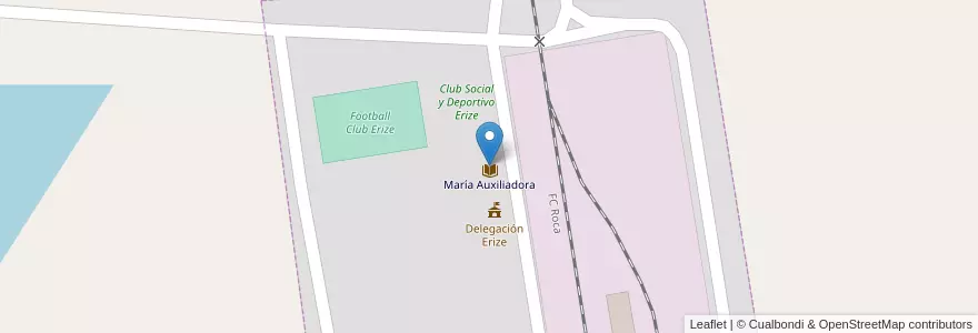 Mapa de ubicacion de María Auxiliadora en Arjantin, Buenos Aires, Partido De Puan, Erize.