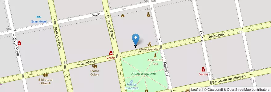 Mapa de ubicacion de María Auxiliadora en アルゼンチン, ブエノスアイレス州, Partido De Coronel De Marina Leonardo Rosales, Punta Alta.
