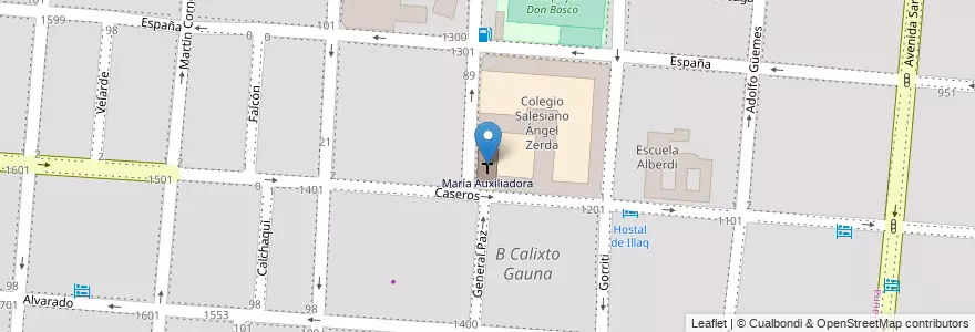 Mapa de ubicacion de María Auxiliadora en 阿根廷, Salta, Capital, Municipio De Salta, Salta.
