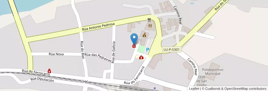 Mapa de ubicacion de María Belén Rodríguez Puente en スペイン, ガリシア州, Lugo, Quiroga, Ribas De Sil.