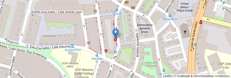 Mapa de ubicacion de Maria Carmen Cuartero Iturralde en Испания, Страна Басков, Bizkaia, Bilboaldea, Бильбао.