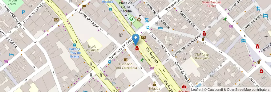 Mapa de ubicacion de María Castaña en اسپانیا, Catalunya, Barcelona, Barcelonès, Barcelona.