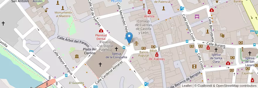 Mapa de ubicacion de María Cristina en Espanha, Castela E Leão, Palencia, Campos, Palencia.