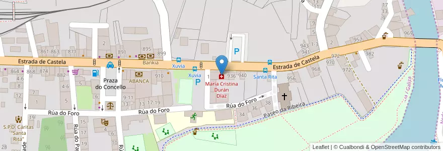 Mapa de ubicacion de María Cristina Durán Díaz en İspanya, Galicia / Galiza, A Coruña, Ferrol.