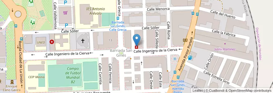 Mapa de ubicacion de María del Carmen Celdrán en Spanje, Murcia, Murcia, Campo De Cartagena Y Mar Menor, Cartagena.