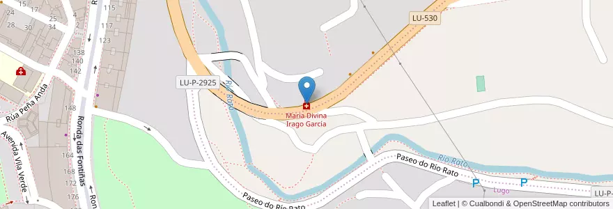 Mapa de ubicacion de María Divina Irago García en اسپانیا, Galicia / Galiza, Lugo, Lugo, Lugo.