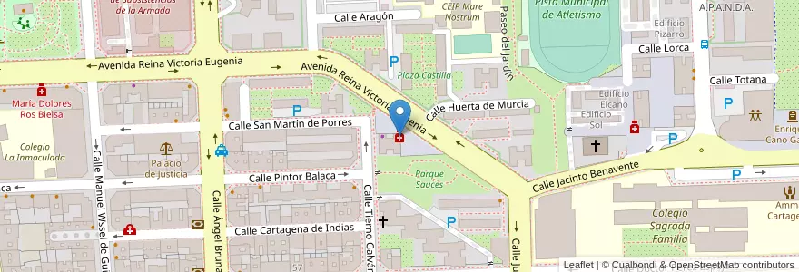 Mapa de ubicacion de María Francisca Morales en İspanya, Región De Murcia, Región De Murcia, Campo De Cartagena Y Mar Menor, Cartagena.