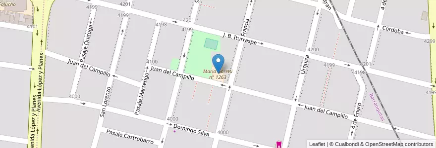 Mapa de ubicacion de Maria Goretti n° 1263 en Argentina, Santa Fe, Departamento La Capital, Santa Fe Capital, Santa Fe.