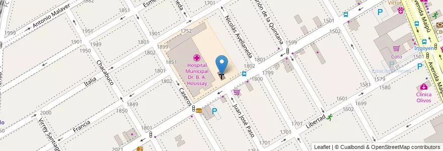 Mapa de ubicacion de María Inmaculada en Arjantin, Buenos Aires, Partido De Vicente López, Vicente López.