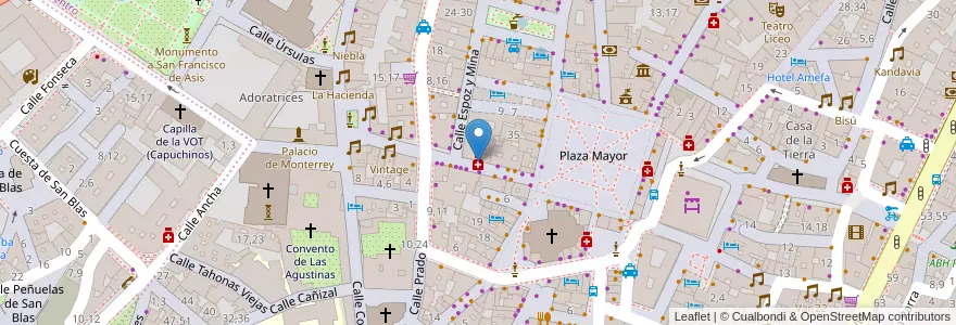 Mapa de ubicacion de María José Rodríguez Torres en Spanien, Kastilien Und León, Salamanca, Campo De Salamanca, Salamanca.