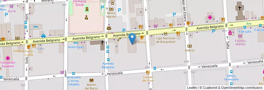 Mapa de ubicacion de Maria Josefa Rossello, Montserrat en Argentinië, Ciudad Autónoma De Buenos Aires, Comuna 1, Buenos Aires.