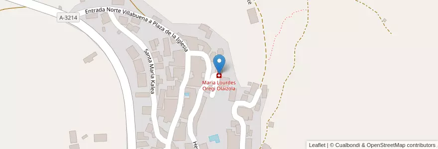 Mapa de ubicacion de Maria Lourdes Oregi Olaizola en スペイン, バスク州, Araba/Álava, Arabako Errioxa/Rioja Alavesa, Villabuena De Álava/Eskuernaga.