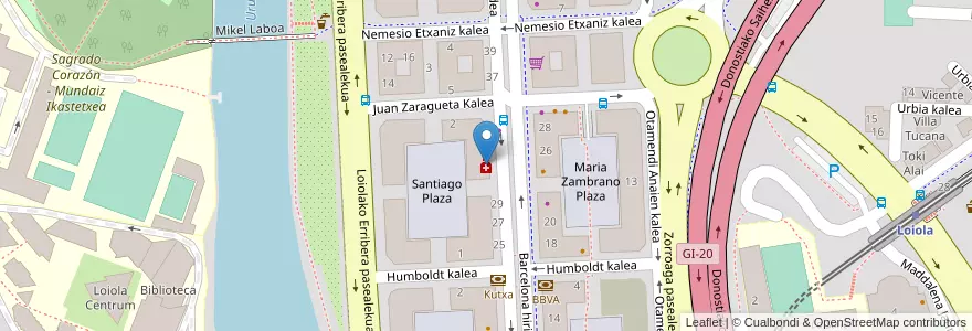 Mapa de ubicacion de María Luisa Toca López de Torre en 스페인, Euskadi, Gipuzkoa, Donostialdea, Donostia/San Sebastián.