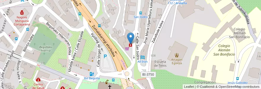 Mapa de ubicacion de Maria Mercedes Sancho Ortiz en 西班牙, 巴斯克, 比斯开, Bilboaldea, 毕尔巴鄂.