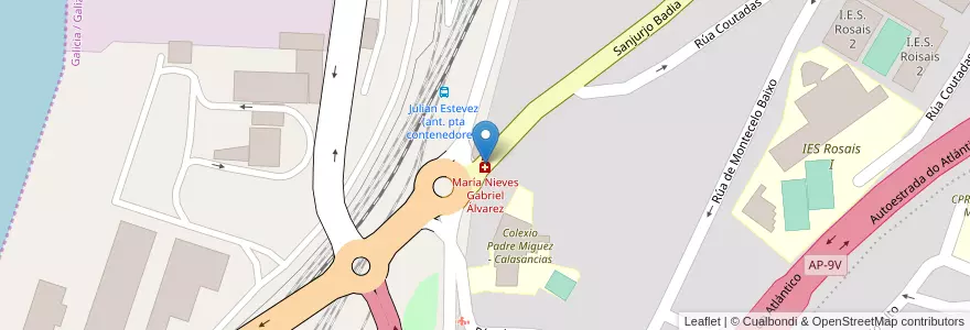 Mapa de ubicacion de María Nieves Gabriel Álvarez en 西班牙, Galicia / Galiza, Pontevedra, Vigo, Vigo.