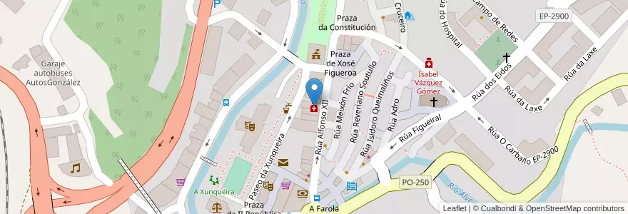 Mapa de ubicacion de María Rita Pereira Lima en España, Galicia / Galiza, Pontevedra, Vigo, Redondela.