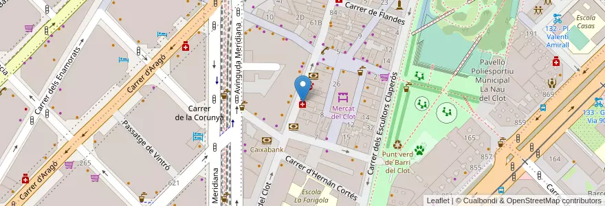 Mapa de ubicacion de Maria Rosa Moya Bort en İspanya, Catalunya, Barcelona, Barcelonès, Barcelona.