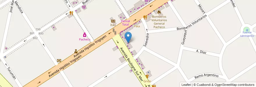 Mapa de ubicacion de Maria Soleda en Arjantin, Buenos Aires, Partido De Tigre, General Pacheco.