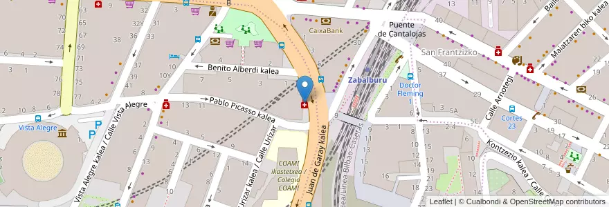 Mapa de ubicacion de Maria Teresa Cañas Capellan en İspanya, Bask Bölgesi, Bizkaia, Bilboaldea, Bilbao.