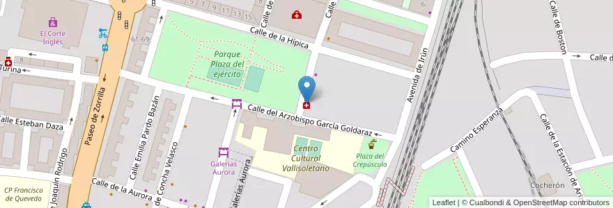 Mapa de ubicacion de María Teresa Ureta Ruiz de Clavijo en スペイン, カスティーリャ・イ・レオン州, Valladolid, Valladolid.