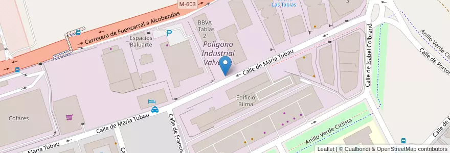 Mapa de ubicacion de MARIA TUBAU, CALLE, DE,10 en 스페인, Comunidad De Madrid, Comunidad De Madrid, Área Metropolitana De Madrid Y Corredor Del Henares, 마드리드.
