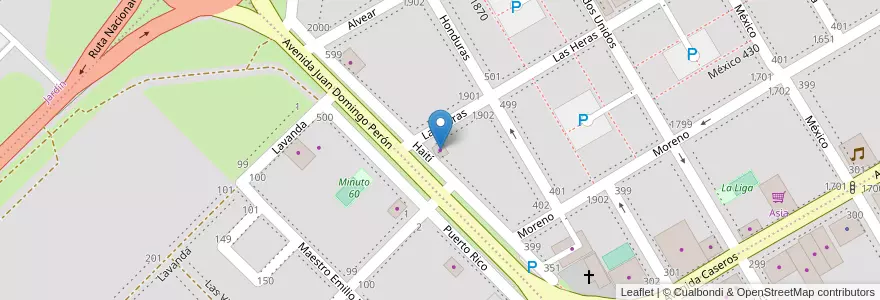 Mapa de ubicacion de María Victoria Boutique en アルゼンチン, リオネグロ州, Departamento Adolfo Alsina, Viedma, Viedma.