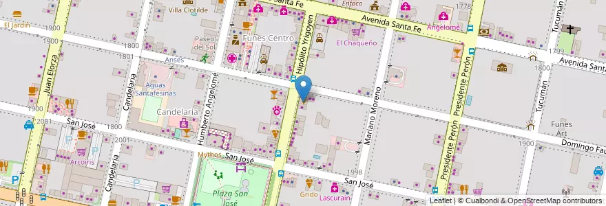 Mapa de ubicacion de María Victoria en Argentinien, Santa Fe, Departamento Rosario, Municipio De Funes, Funes.