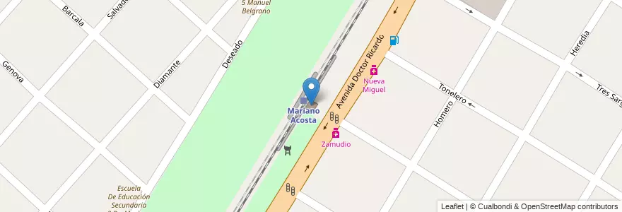 Mapa de ubicacion de Mariano Acosta en Argentina, Buenos Aires, Partido De Merlo, Mariano Acosta.